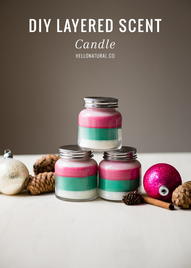 Diy layered scented holday candles
