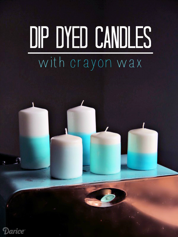 Dip dyed candle diy