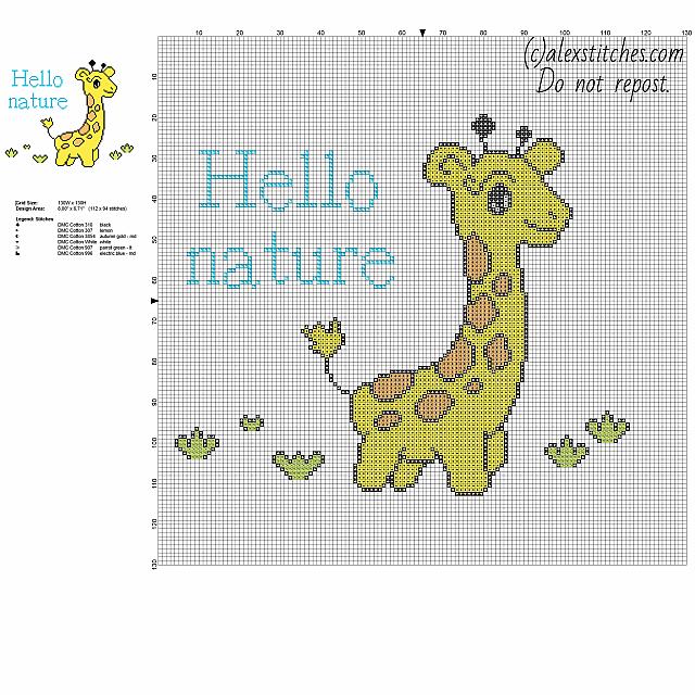 Hello nature giraffe pattern