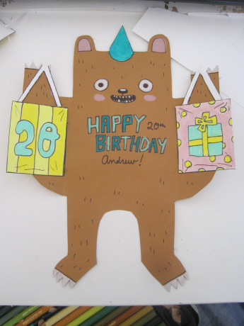 diy birthday bear card 50 DIY Birthday Cards For Everyone In Your Life