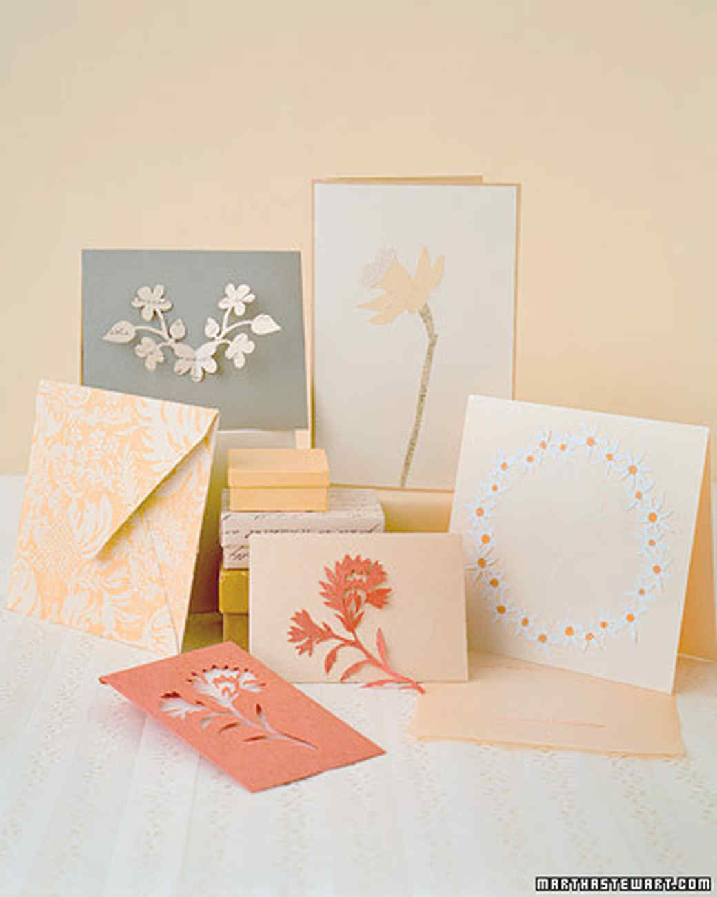 Diy flower paper cutout cards