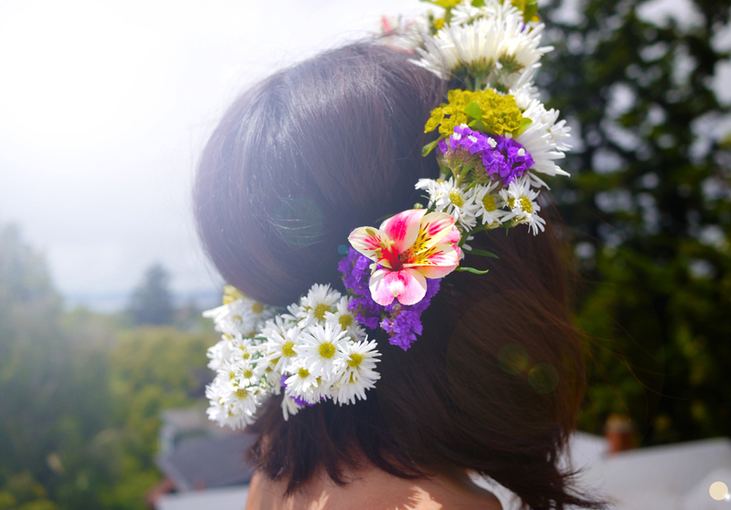 Diy midsummer flower crown