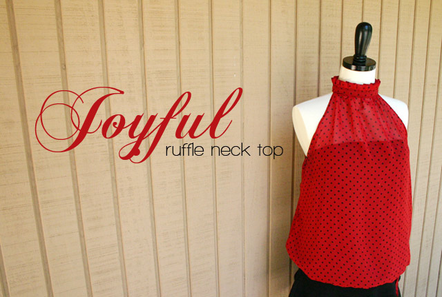 Diy ruffle neck top