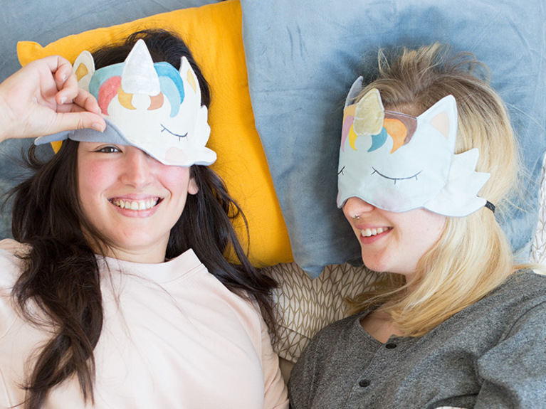 Diy unicorn sleep mask