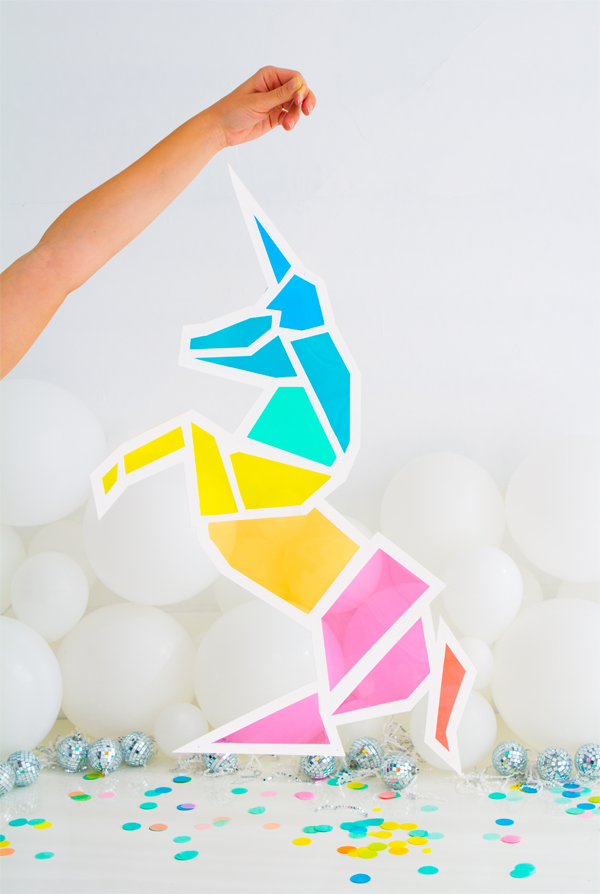 Stained glass unicorn diy
