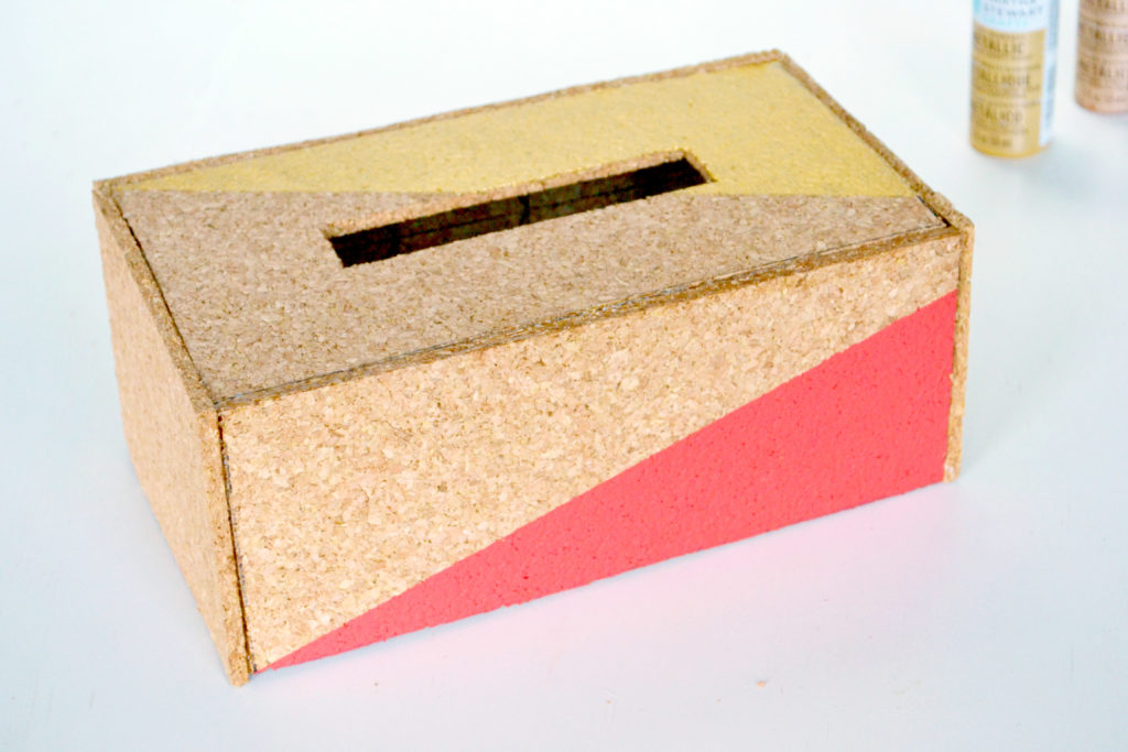 Cork tissue box cover ready to use