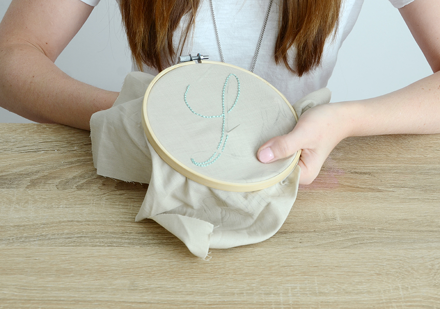 Diy embroidered quote pillow tracing