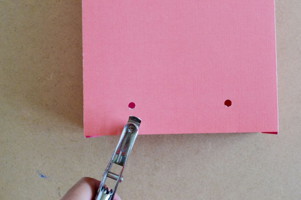 Diy scrapbook paper gift bags holes