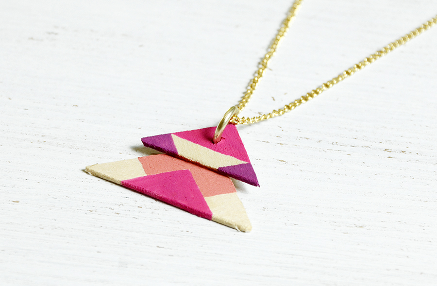 DIY Wooden Triangle Necklace DIY Wooden Triangle Necklace