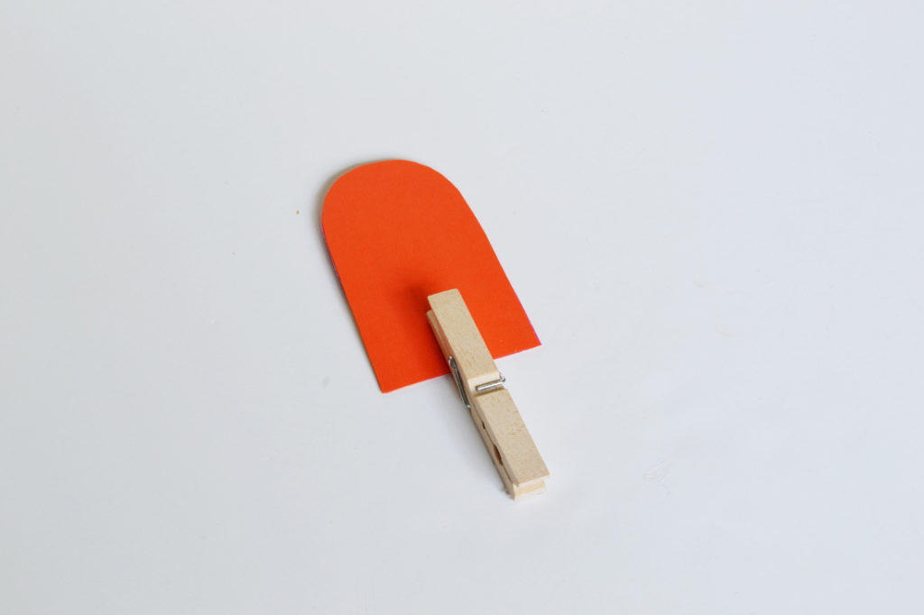 Popsicle drink tags clothespin