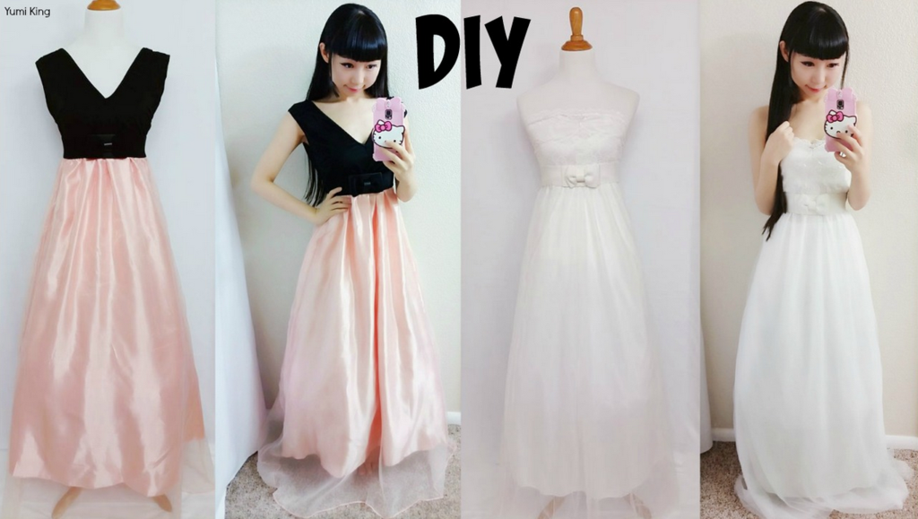 Silk skirt dresses with chiffon overlays from scratch