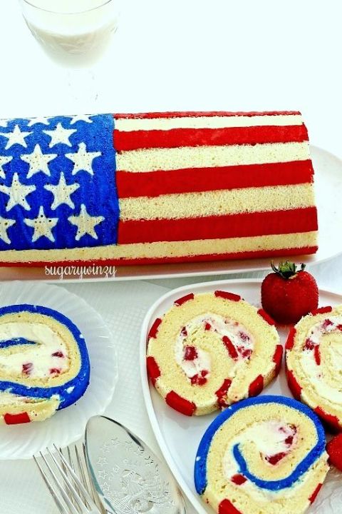 Flag roll cake recipe