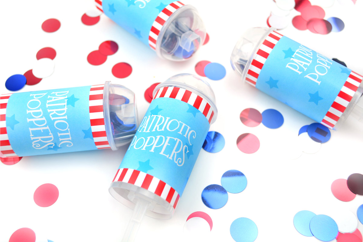 Fourth of july confetti poppers free printable kids