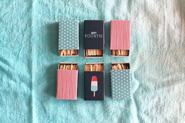 Fourth of july matchboxes diy