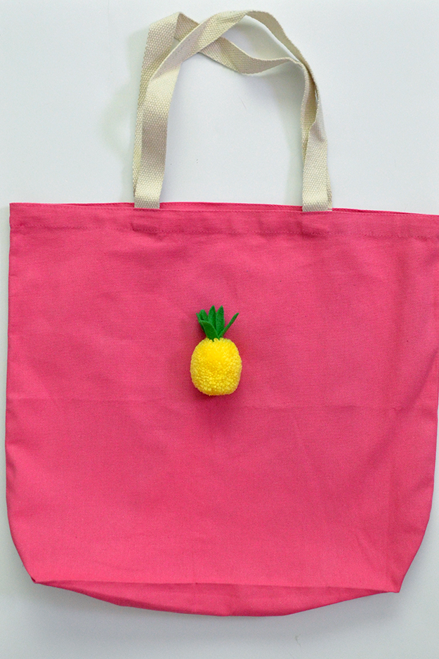 Aloha tote bag carryall add the glue behind the pineapple