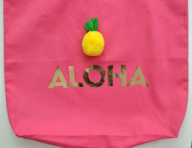 Aloha tote bag carryall arrange letters