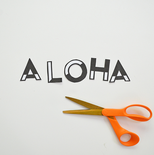 Aloha tote bag carryall cut the letters