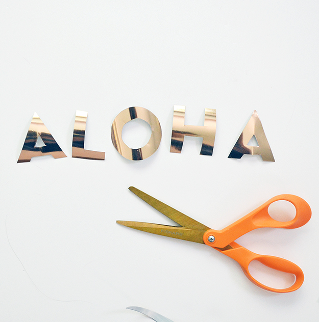 Aloha tote bag carryall cut your own letters