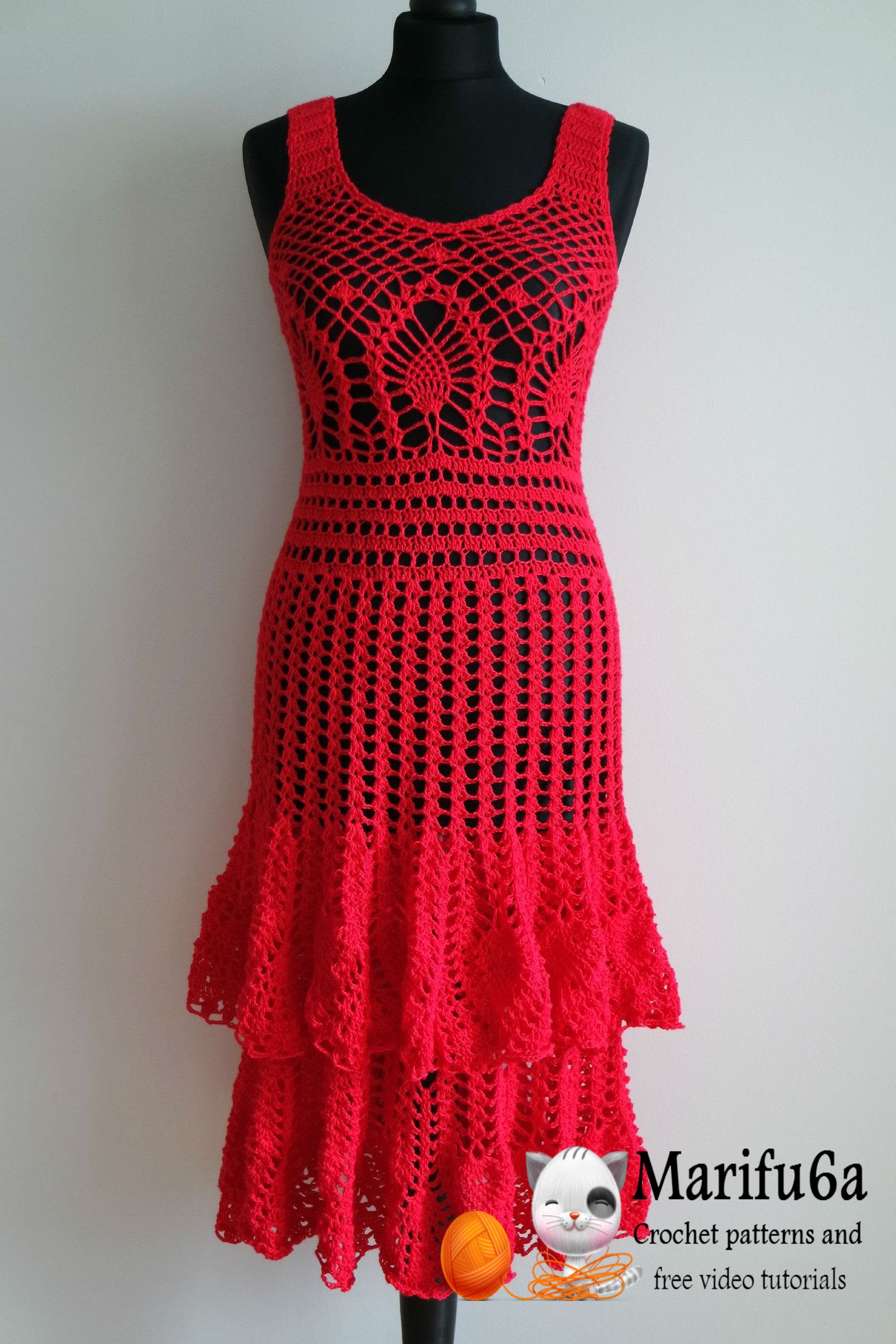 Red pineapple dress