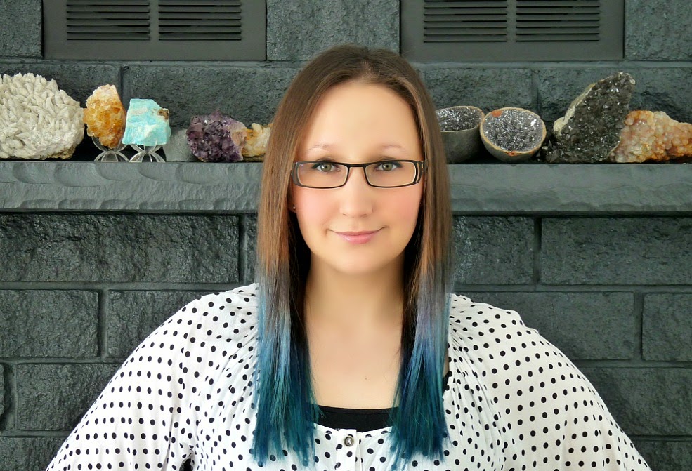 Turquoise and brown hair ombre