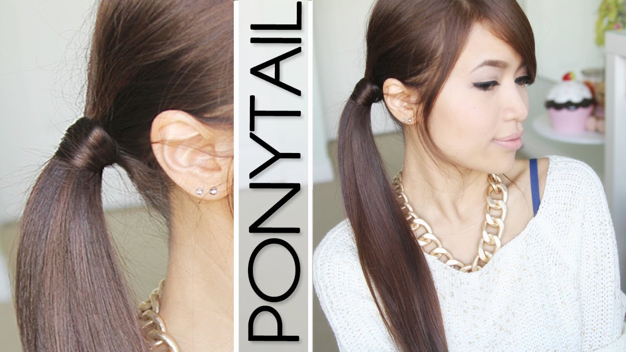 Hair wrapped ponytail tutorial