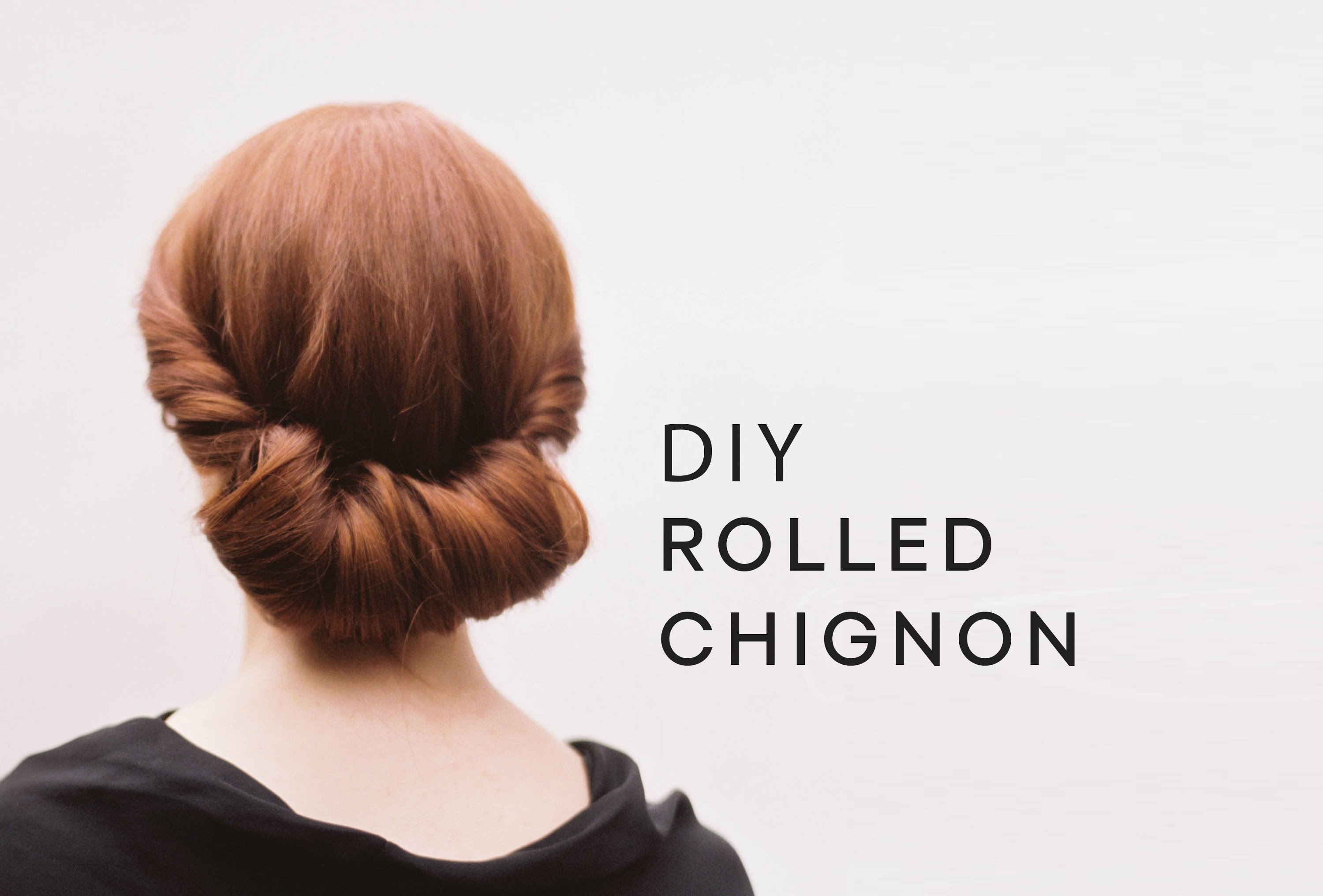 Rolled chignon hair tutorial