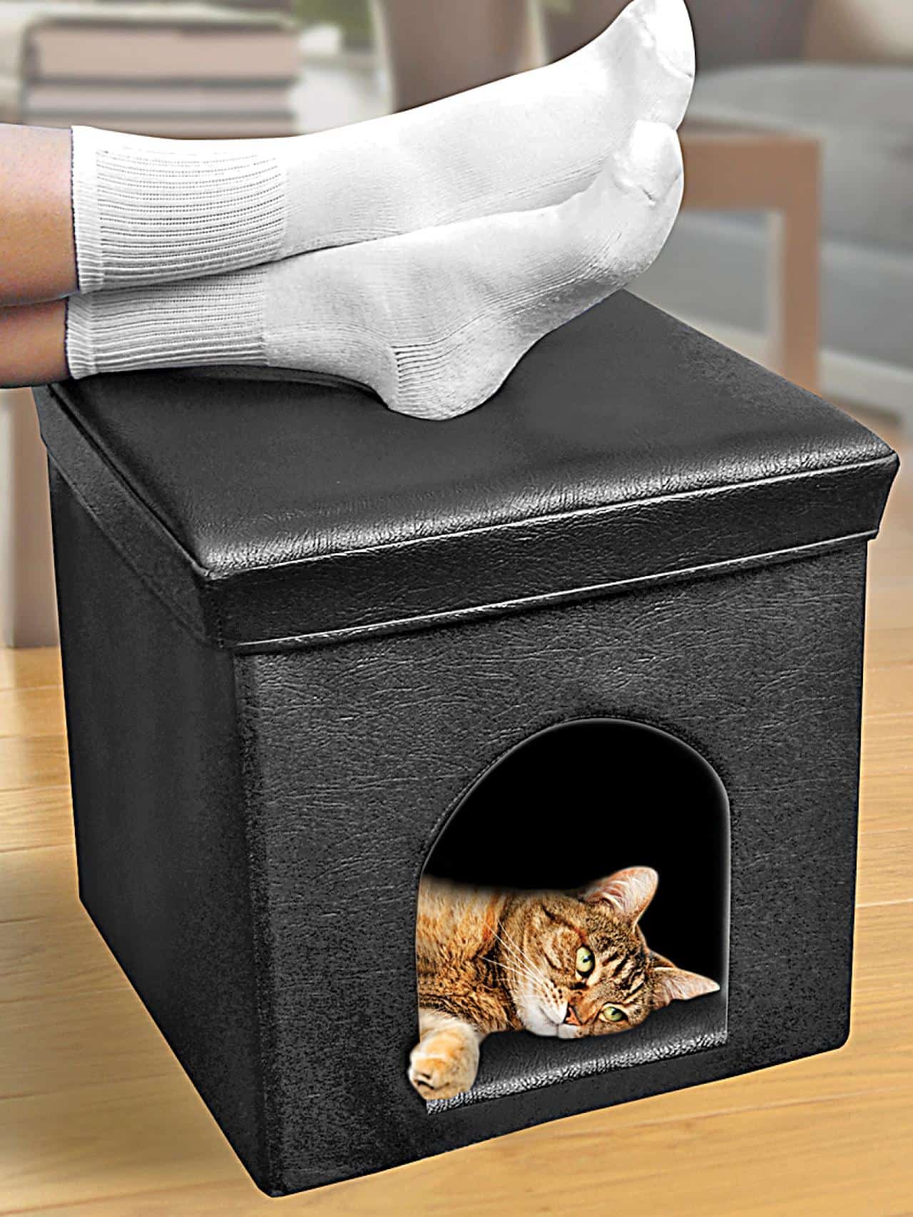 Diy cat house foot stool