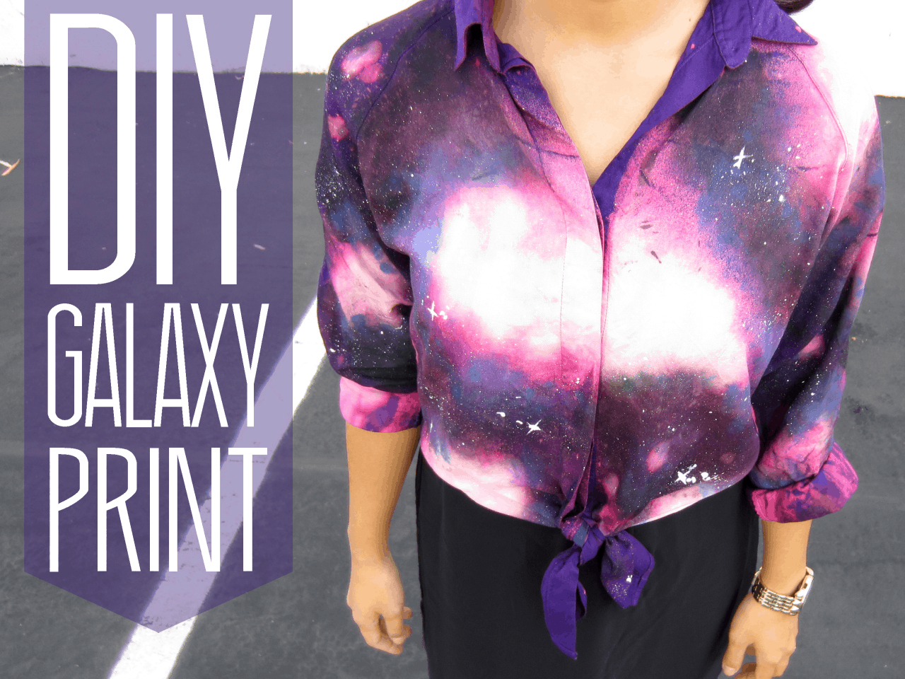 Diy galaxy print shirt