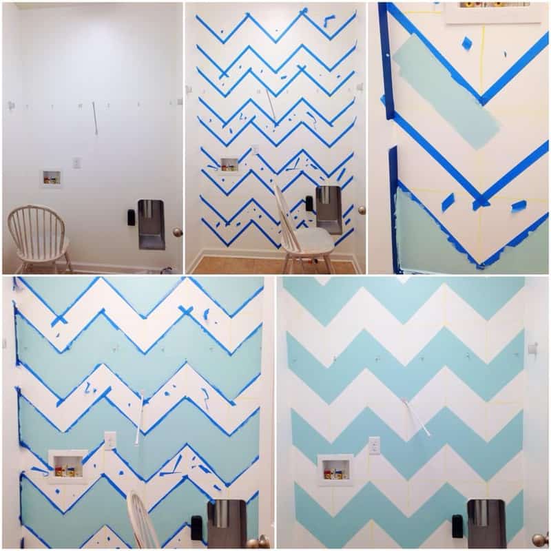 How to paint chevrons on the wall