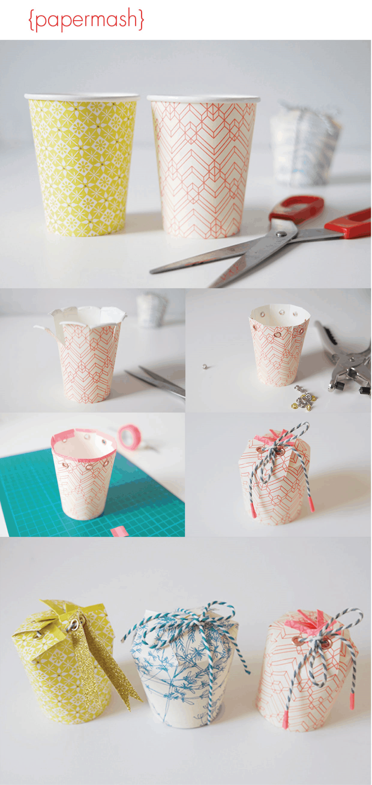 Paper cup gift boxes