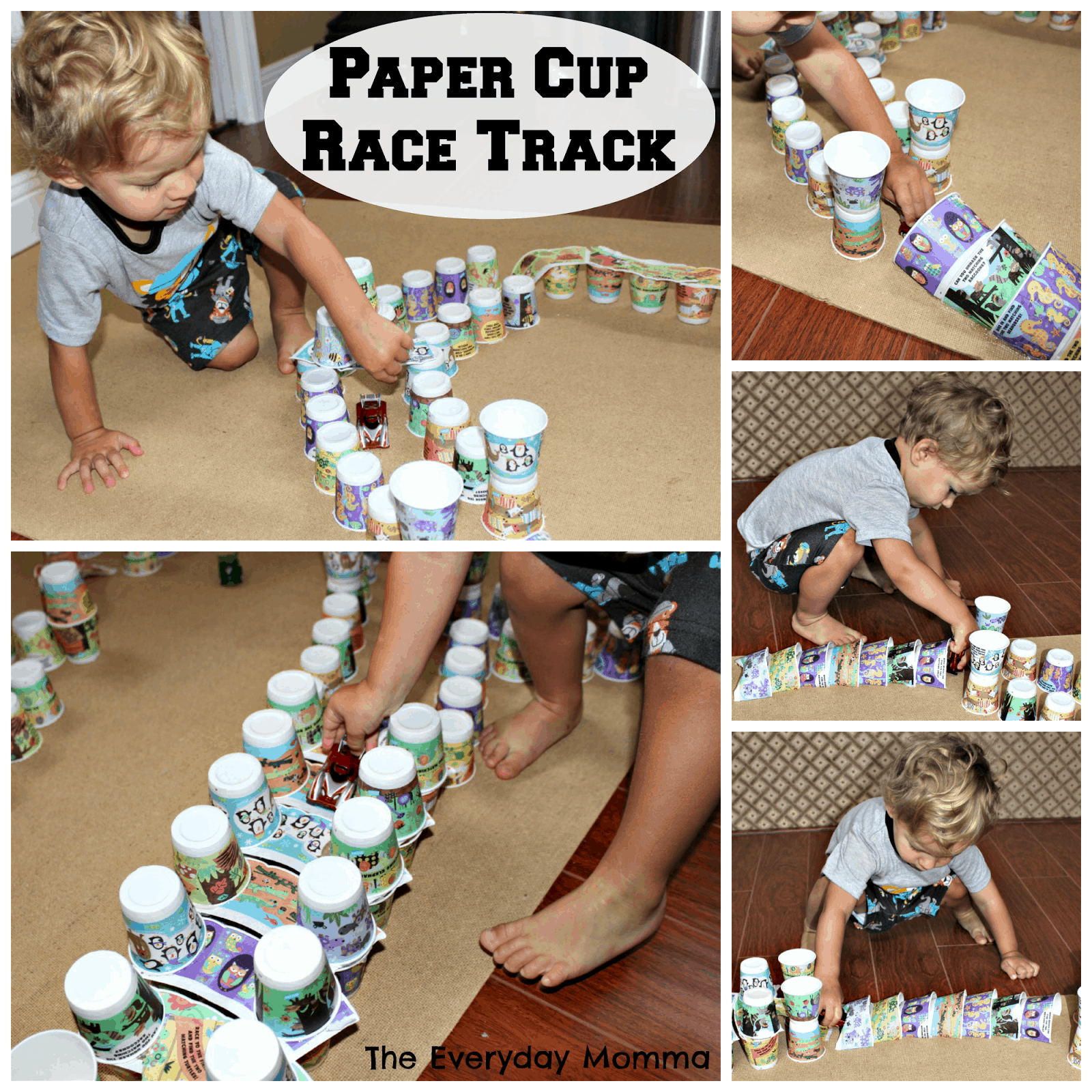Paper cup racetrack