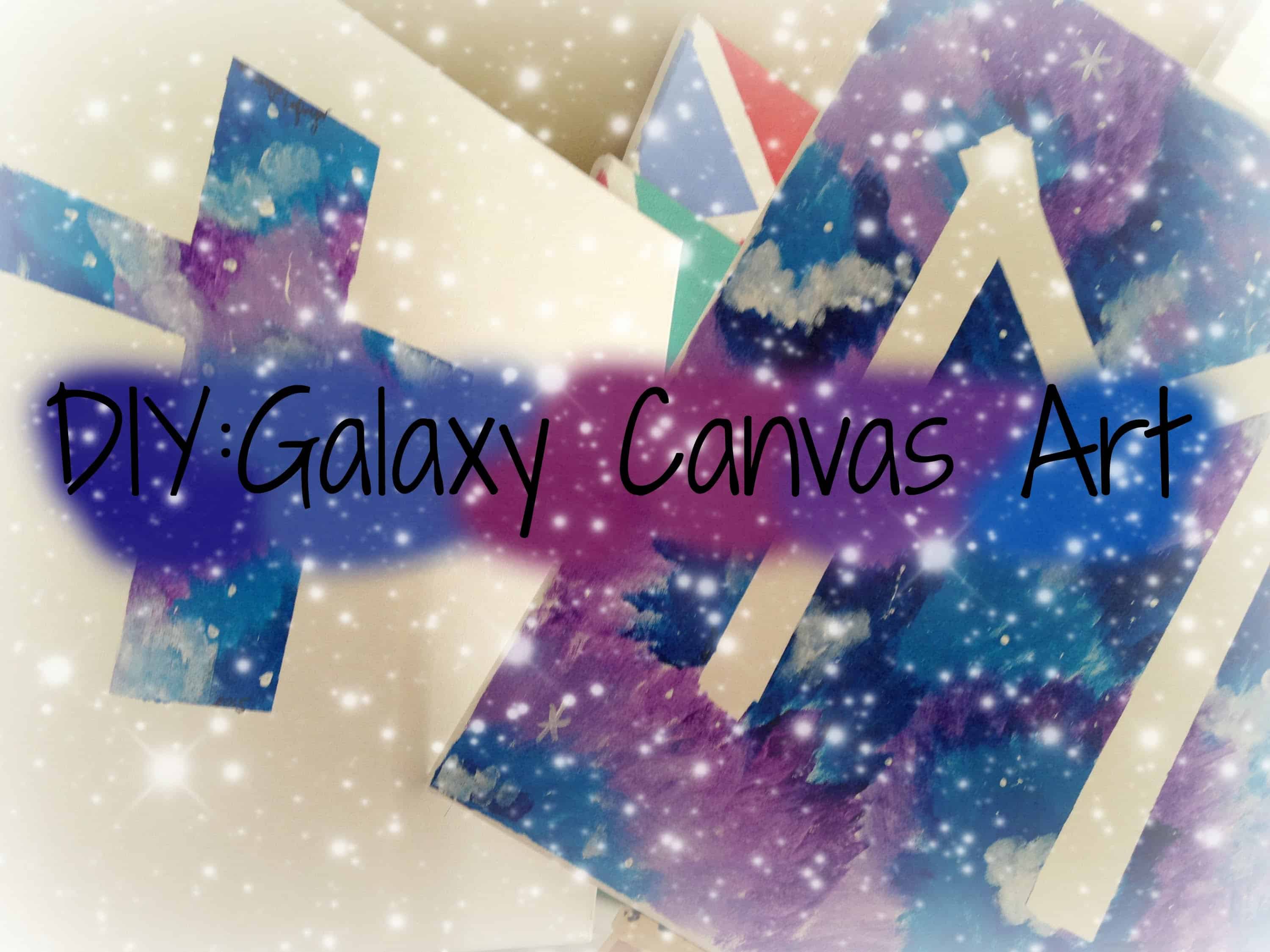 Tape shape galaxy canvas art