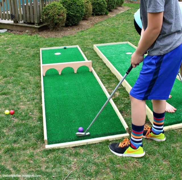 Mini putt course diy backyard game