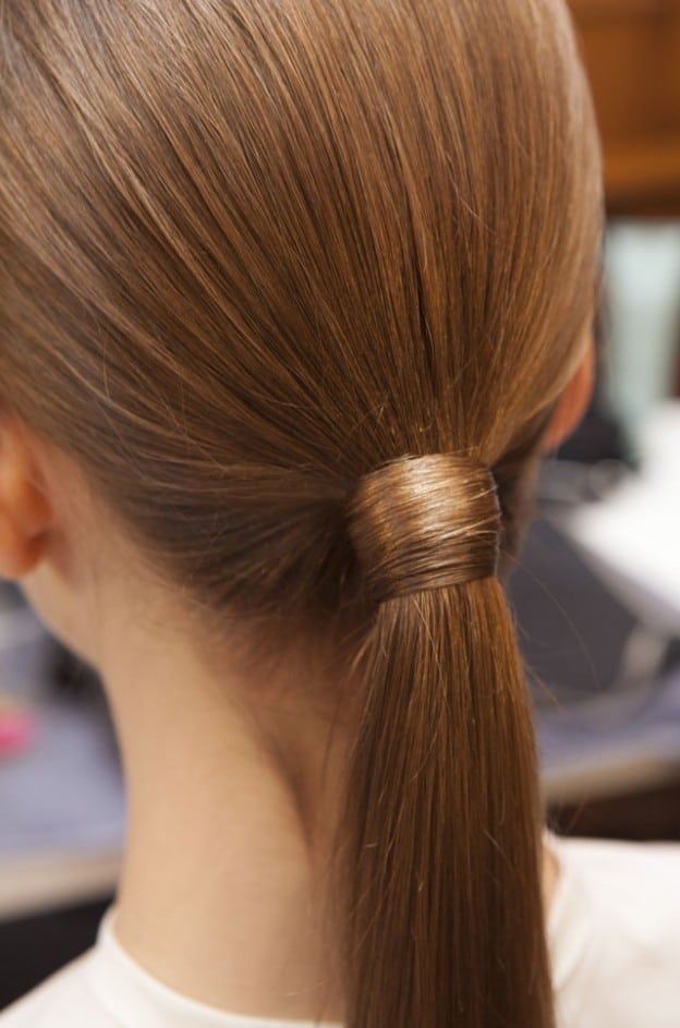 Sleek ponytail hair