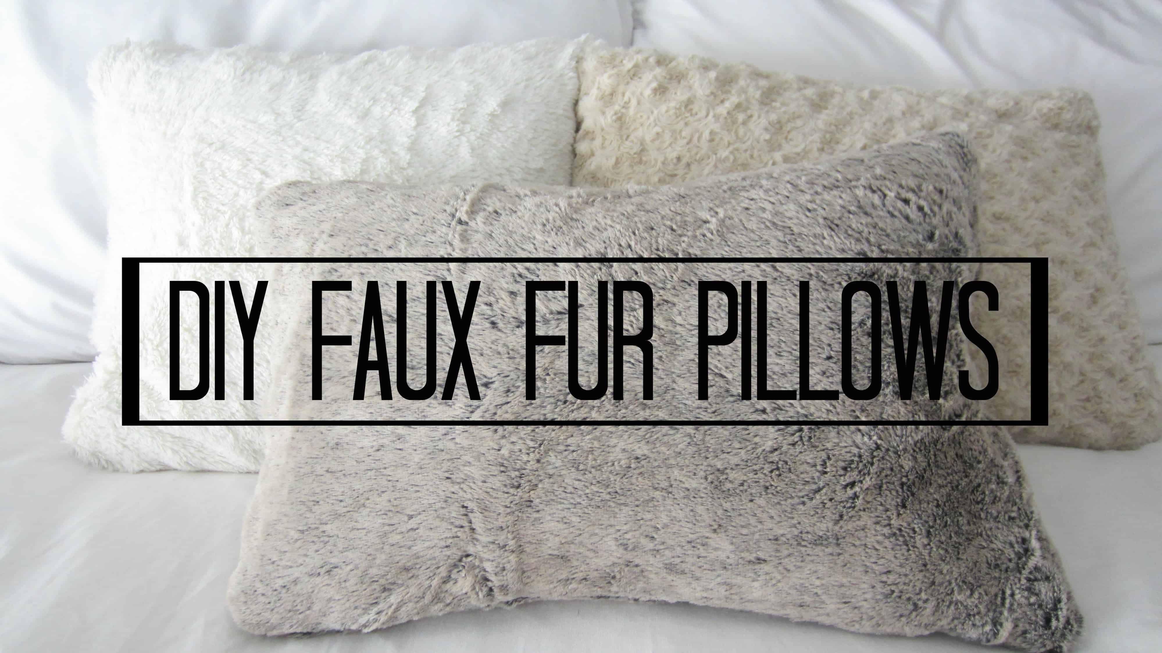 Comfy faux fur throw pillows