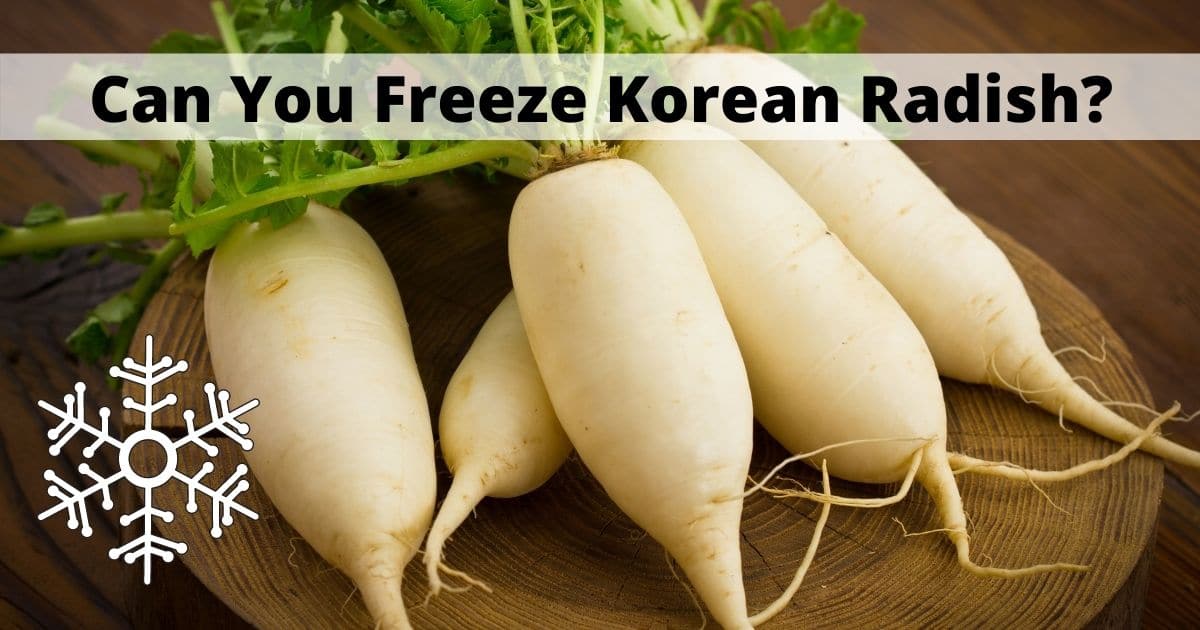 can you freeze korean radish
