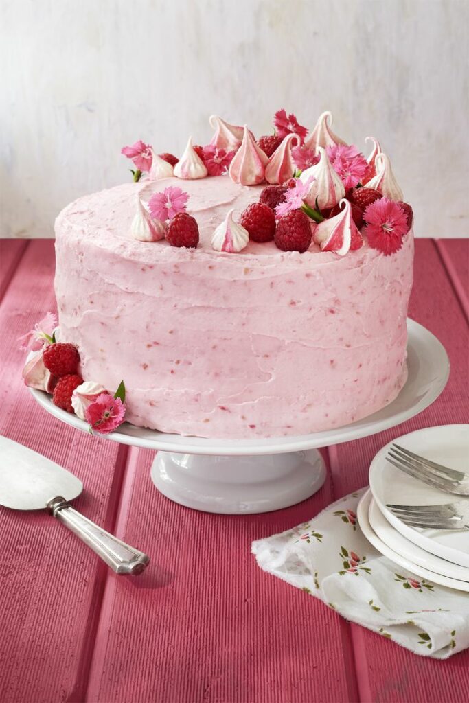 Raspberry pink cake
