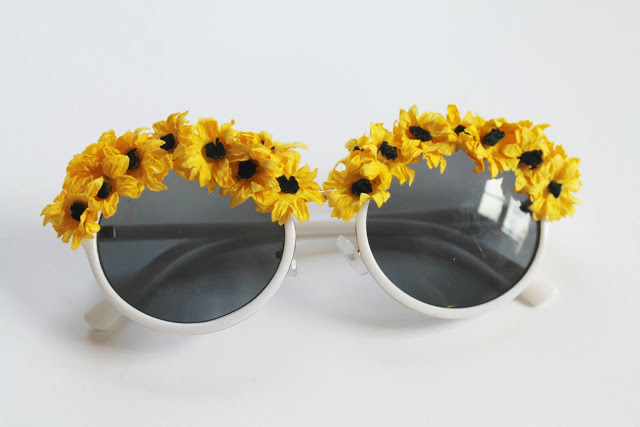 Faux sunglasses sunglowers