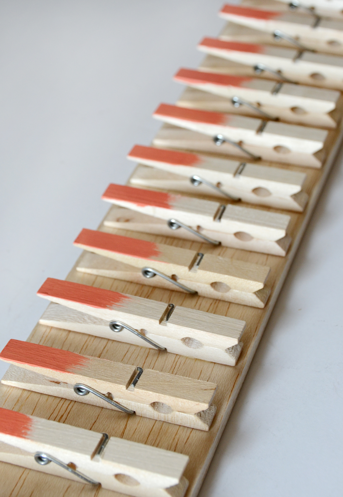 Clothespin Scarf Hanger Side