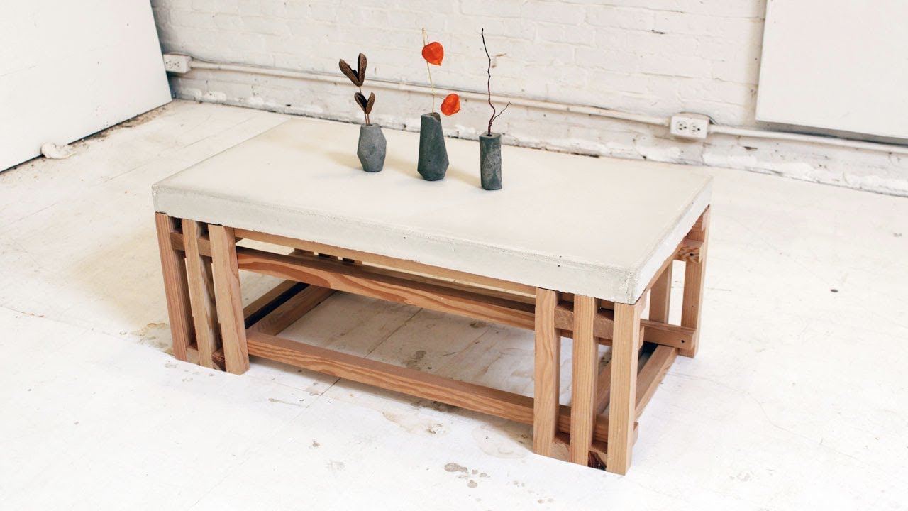 DIY Concrete Coffee Table