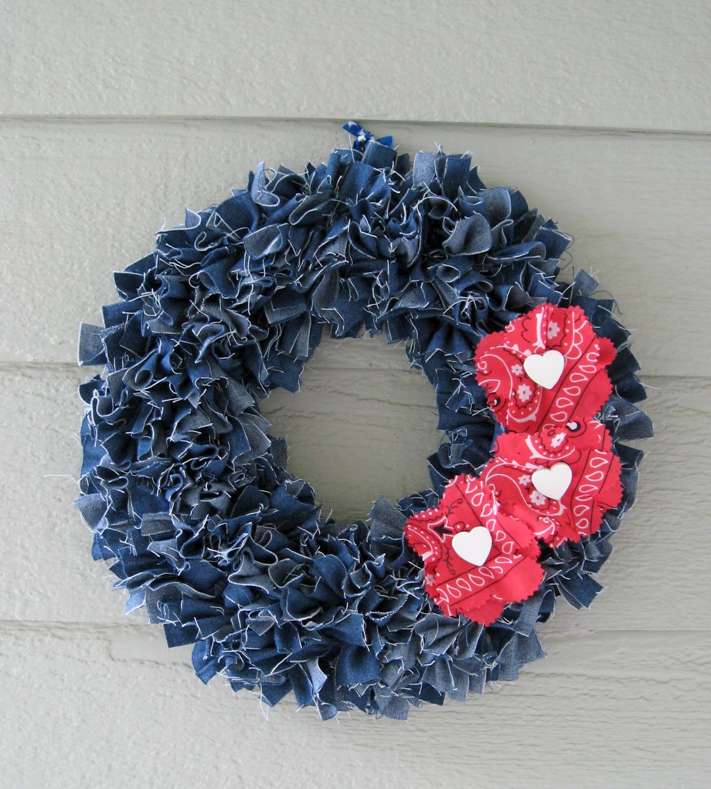 DIY Denim Wreath