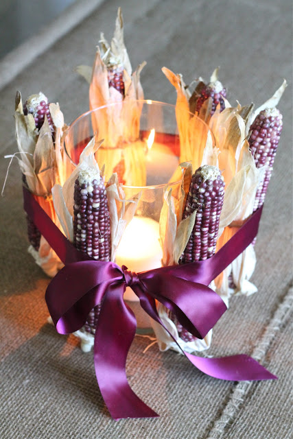 DIY Dried Corn Fall Centerpiece