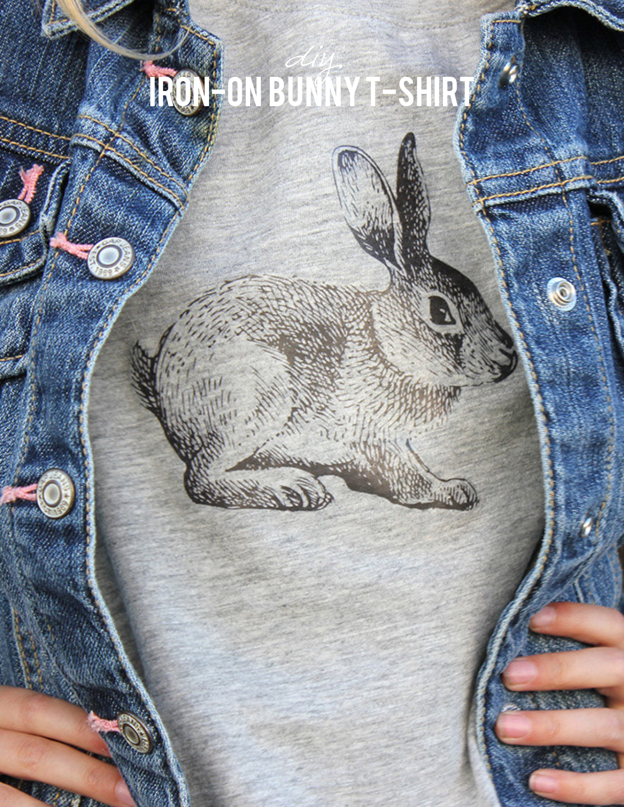 DIY Iron On Bunny Shirt