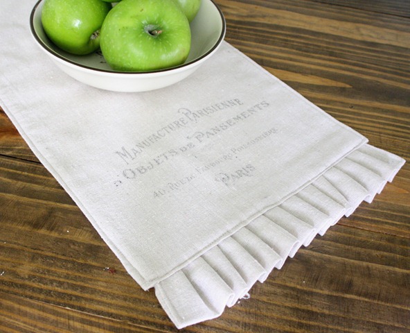 DIY Paris Iron on transfer table runner