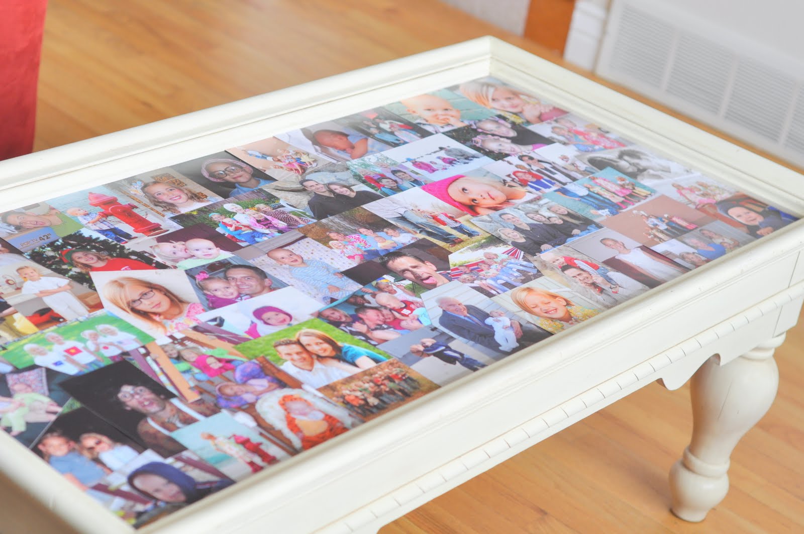 DIY Photo Collage Coffee Table