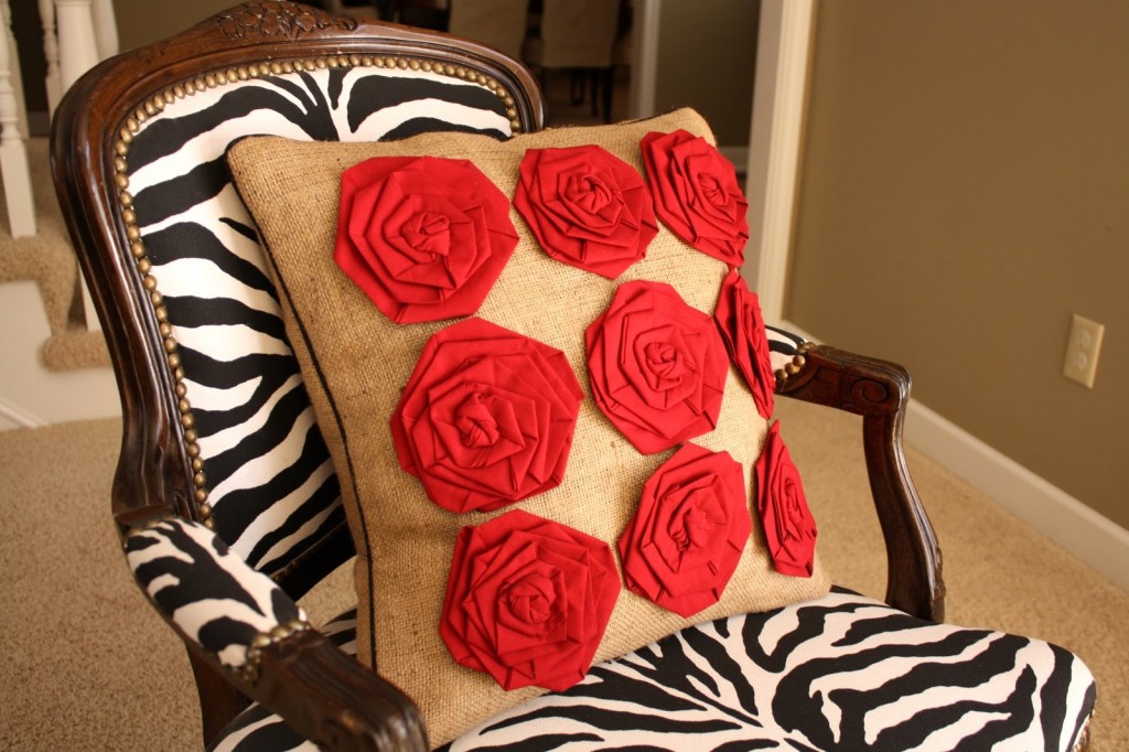 DIY Rosette Pillow