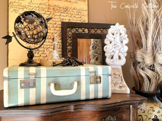 DIY Vintage Suitcase Painted