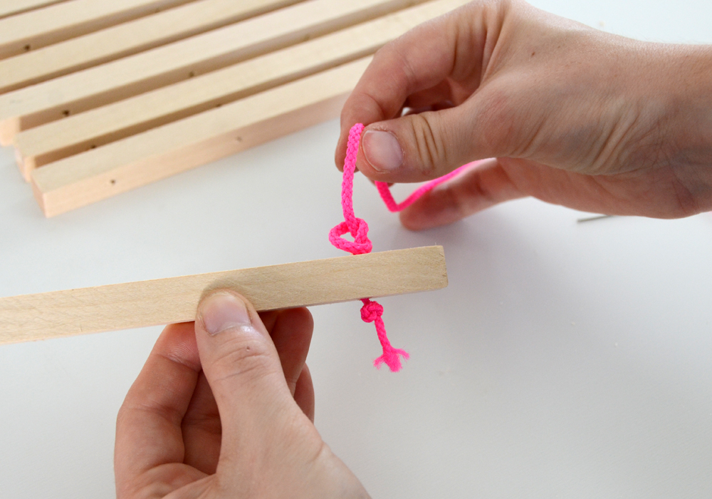 DIY Wooden Trivet Doble Knot