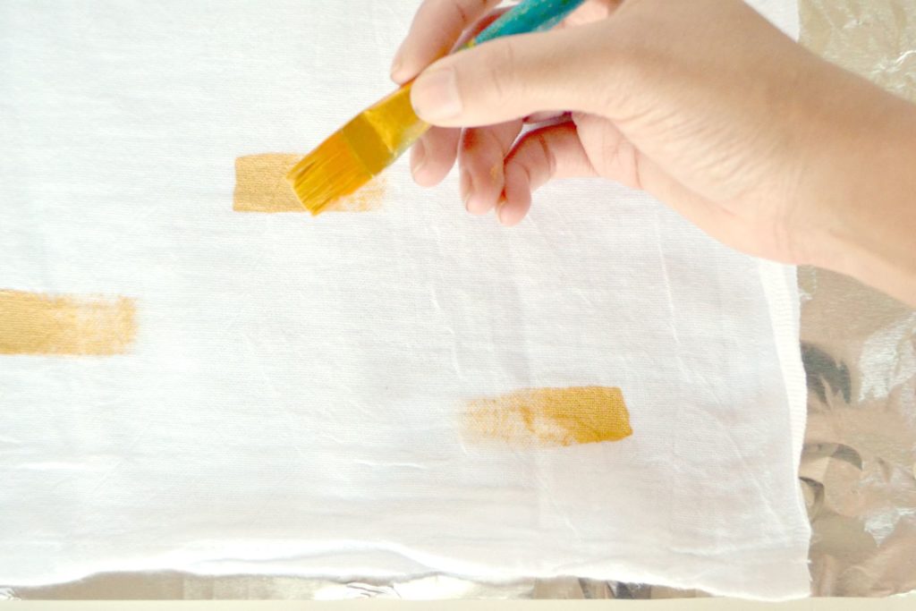 DIY brush stroke hand towels