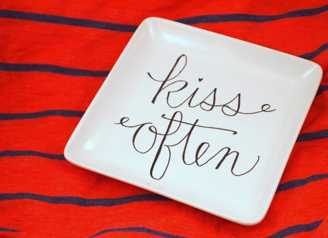 Kiss Often DIY Sharpie Plate